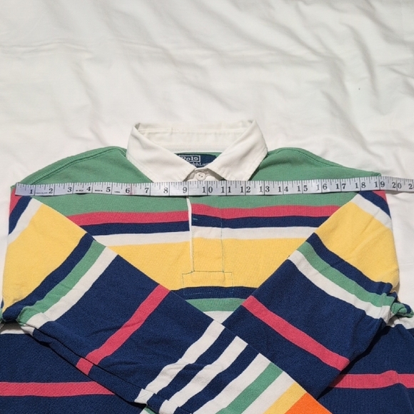 Polo by Ralph Lauren Green and Blue Casual Polo Shirt - Picture 4 of 9